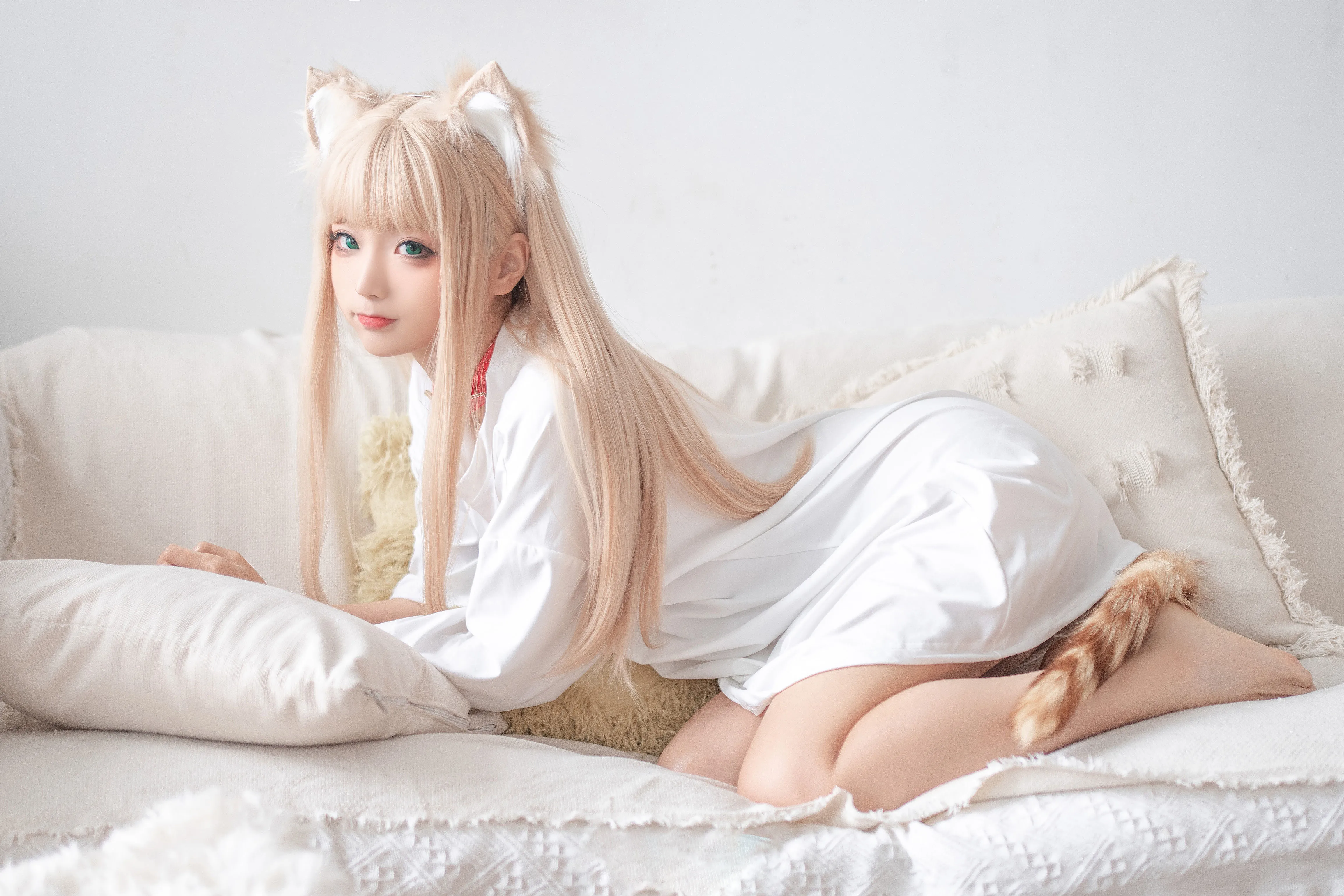 蠢沫沫coser代表作黄豆粉猫娘粉嫩嫩猫耳朵图集共140P-柒老湿
